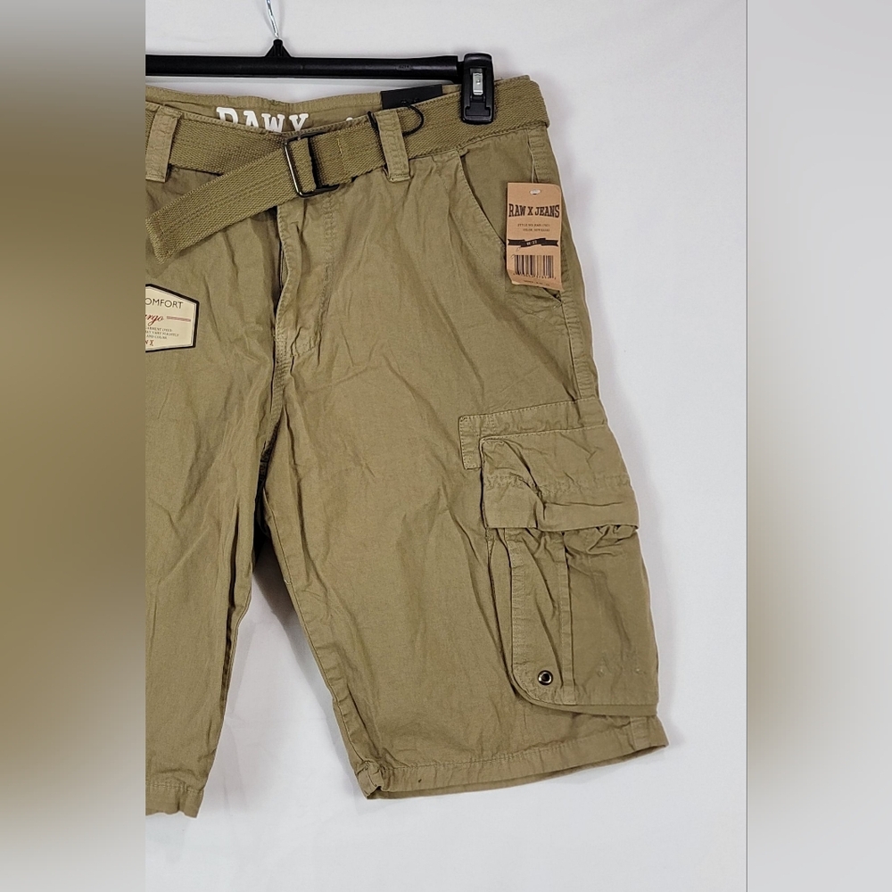 $48 Men's Raw X Jeans X-Ray Mens Belted Double Pocket Cargo Short - Picture 6 of 7
